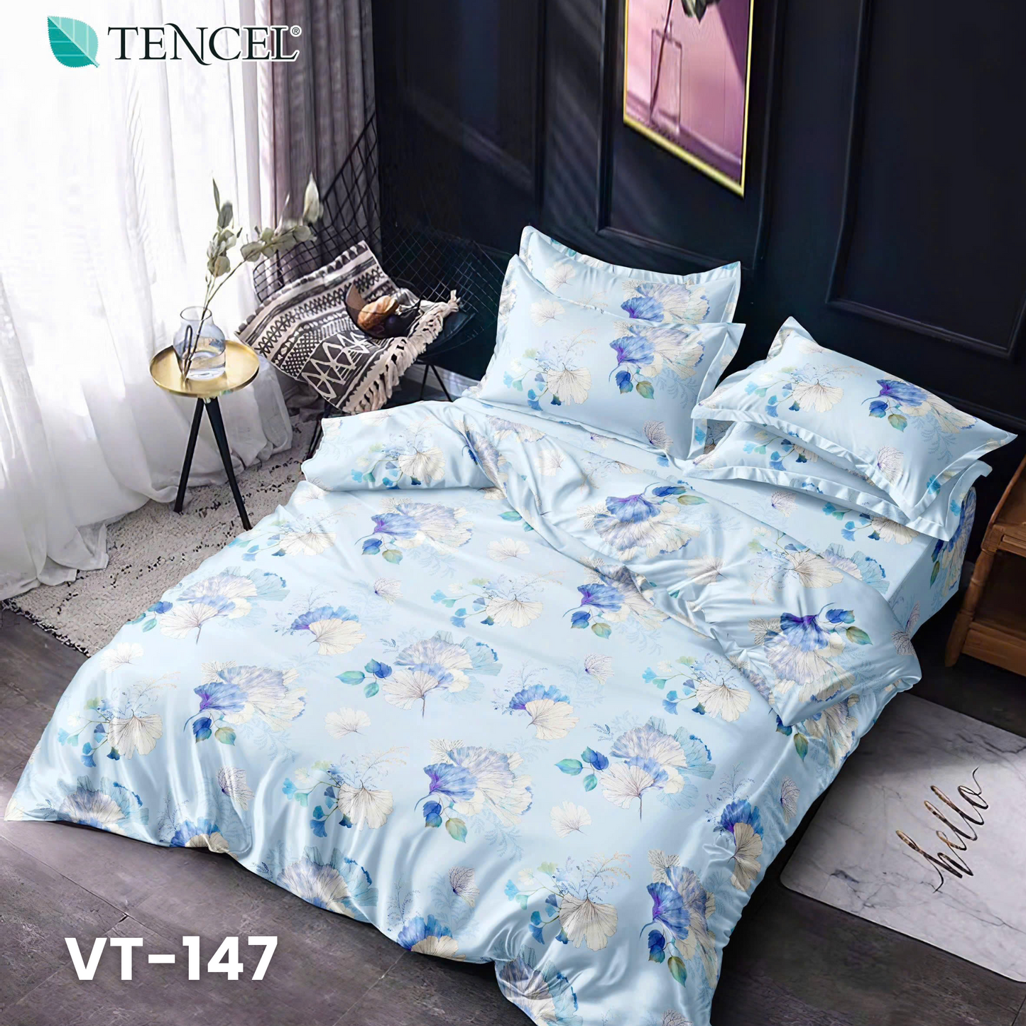 Tencel Polyester Basic Set - 1 Duvet cover, 1 Fitted sheet and 2 Pillow cases - Pre Order