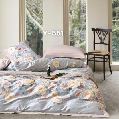 (Pre Order) Cotton-Silk T200 Basic Set - 1 Duvet cover, 1 Fitted sheet and 2 Pillow cases