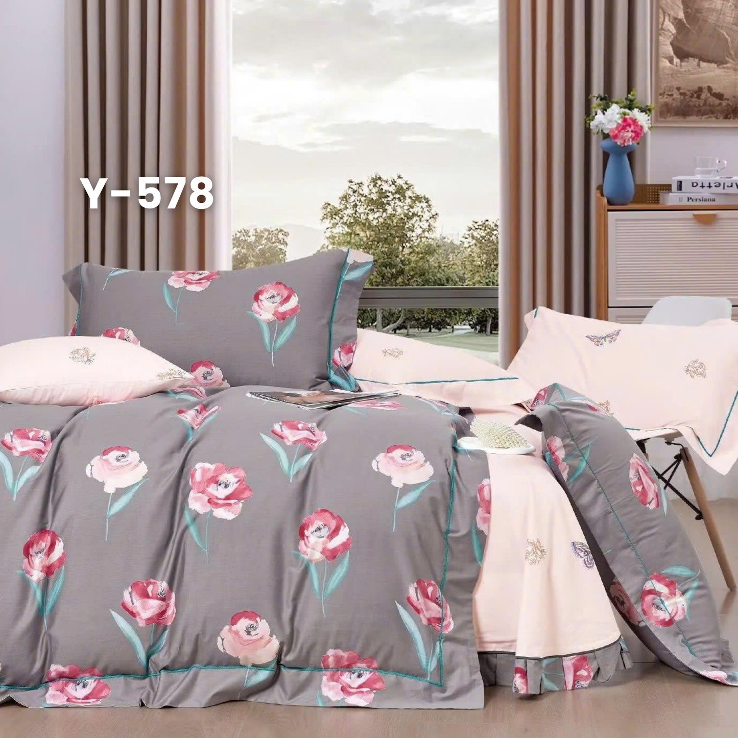 (Pre Order) Cotton-Silk T200 Basic Set - 1 Duvet cover, 1 Fitted sheet and 2 Pillow cases