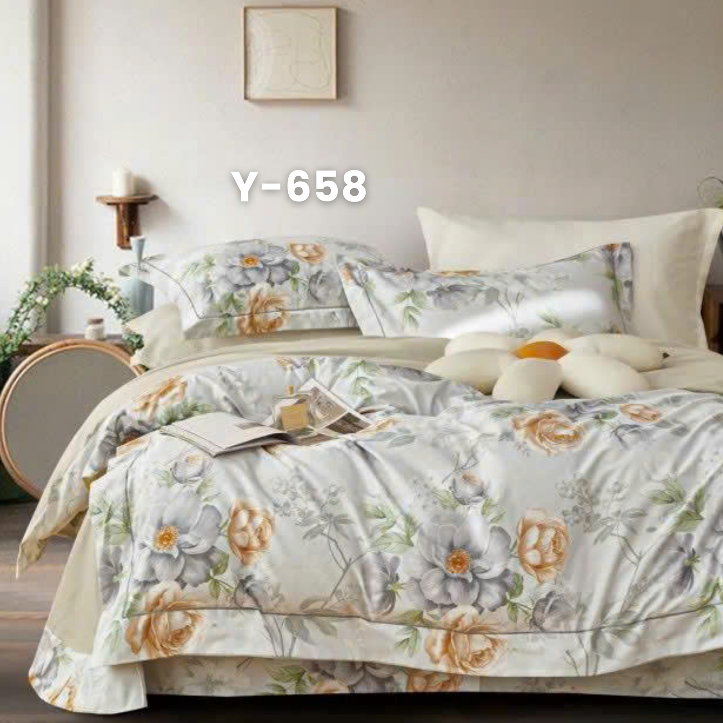 (Pre Order) Cotton-Silk T200 Basic Set - 1 Duvet cover, 1 Fitted sheet and 2 Pillow cases
