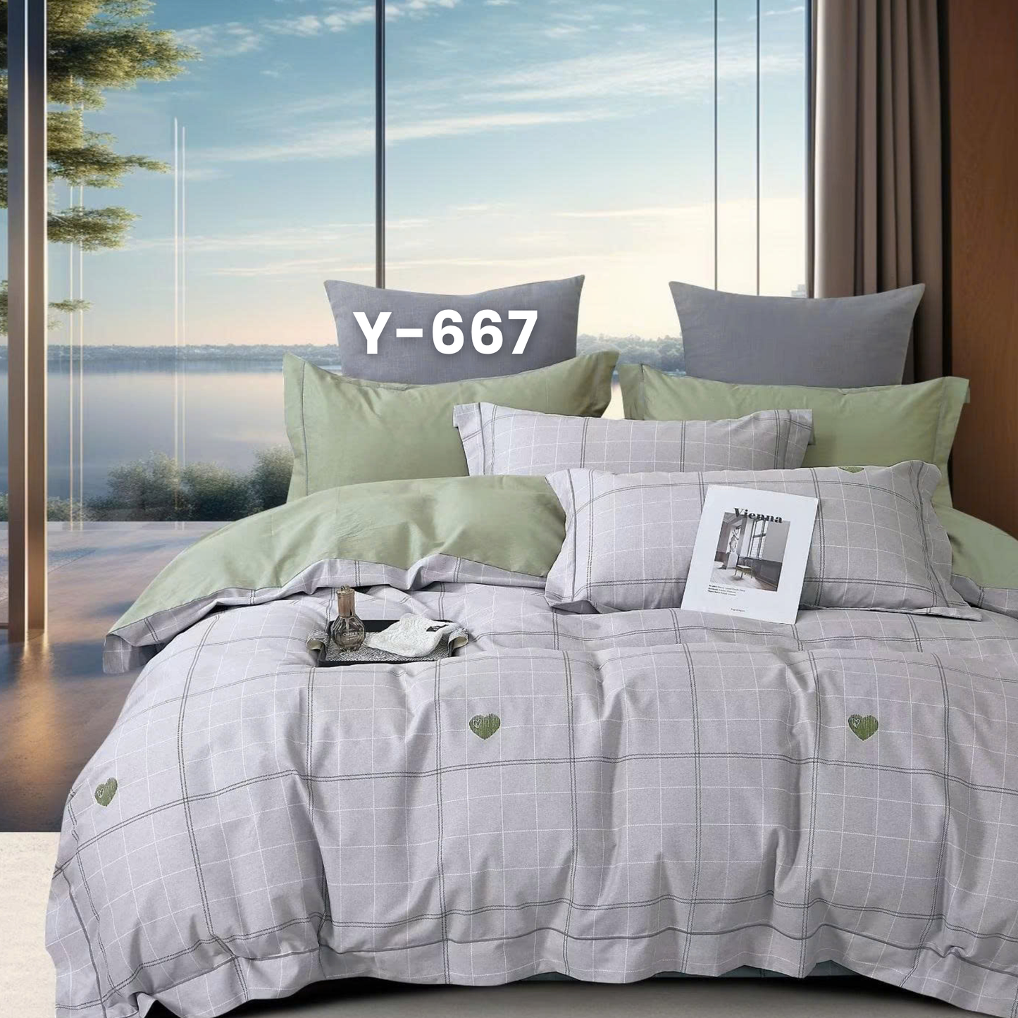 (Pre Order) Cotton-Silk T200 Basic Set - 1 Duvet cover, 1 Fitted sheet and 2 Pillow cases