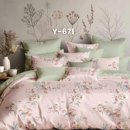 (Pre Order) Cotton-Silk T200 Basic Set - 1 Duvet cover, 1 Fitted sheet and 2 Pillow cases