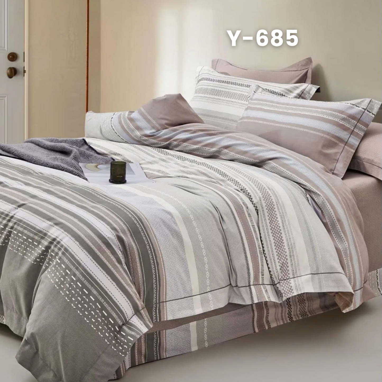 (Pre Order) Cotton-Silk T200 Basic Set - 1 Duvet cover, 1 Fitted sheet and 2 Pillow cases