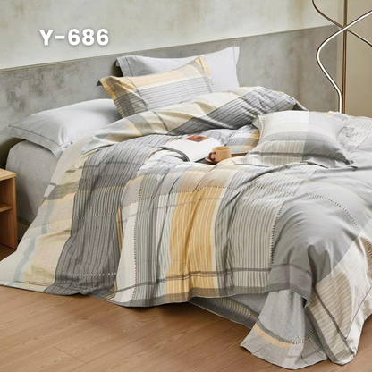 (Pre Order) Cotton-Silk T200 Basic Set - 1 Duvet cover, 1 Fitted sheet and 2 Pillow cases
